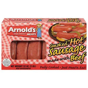 Arnolds Red Hot Smoke Beef Sausage