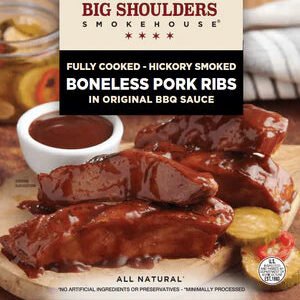 BIG SHOULDERS SMOKEHOUSE BONELESS PORK RIBS - ORIGINAL BBQ SAUCE